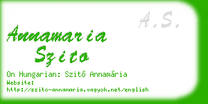 annamaria szito business card